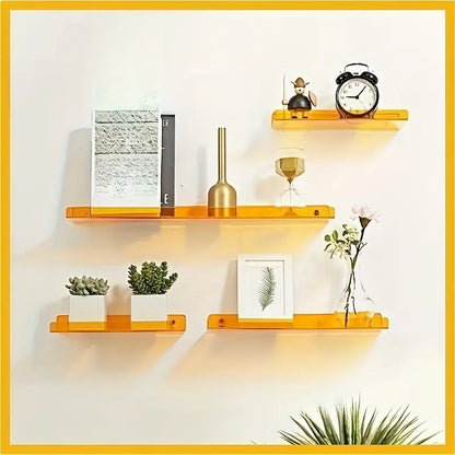 Industrial Floating Wall Shelf Modern Bathroom Storage Rack