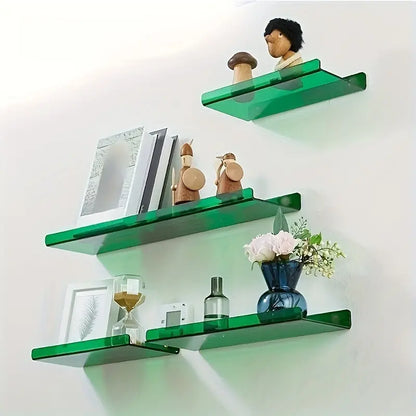 Industrial Floating Wall Shelf Modern Bathroom Storage Rack