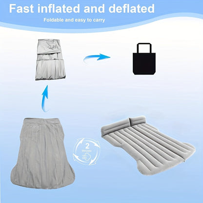 Inflatable Car Bed Travel Mattress Back Seat Sleeping Air Mattress