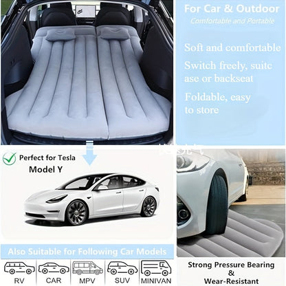 Inflatable Car Bed Travel Mattress Back Seat Sleeping Air Mattress