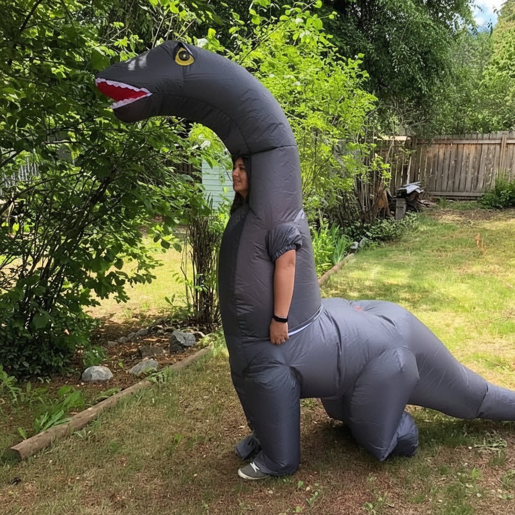 Inflatable Dinosaur Costume Full Body Halloween Party Rave Dress Up
