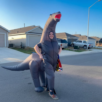 Inflatable Dinosaur Costume Full Body Halloween Party Rave Dress Up