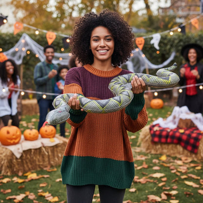 Inflatable Snake Halloween Yard Party Seasonal Decoration