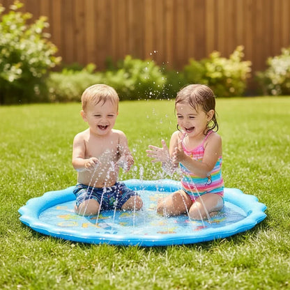 Inflatable Splash Pad Water Mat Animal Letters Sprinkler Toy for Kids