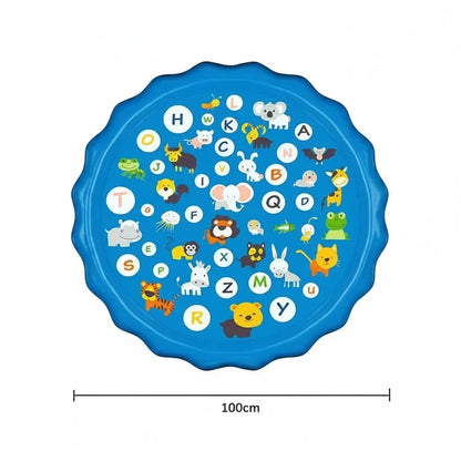 Inflatable Splash Pad Water Mat Animal Letters Sprinkler Toy for Kids