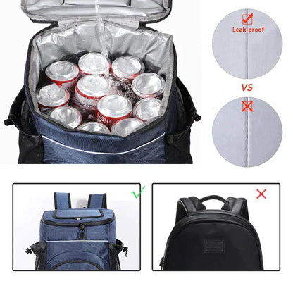 Insulated Cooler Backpack Portable Travel Picnic Storage Bag
