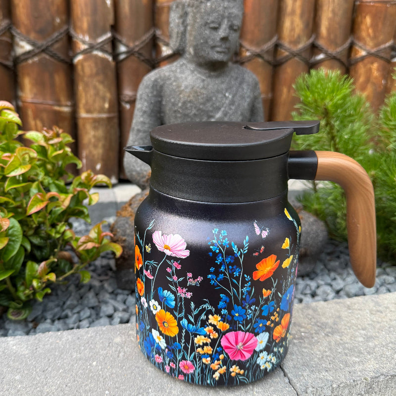 Insulated Tea Pot With Built In Infuser Stainless Steel Thermal Teapot