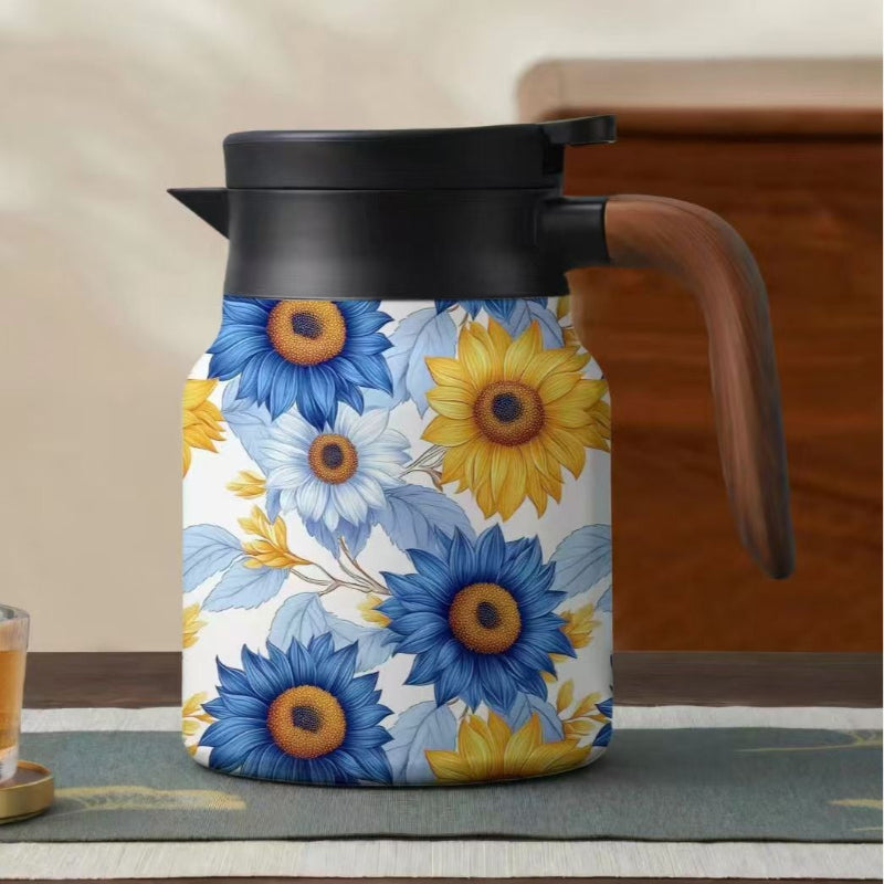 Insulated Tea Pot With Built In Infuser Stainless Steel Thermal Teapot