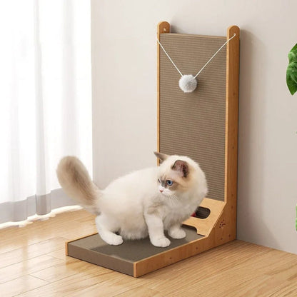 Interactive Cat Scratching Post with Durable Scratch Pad Design