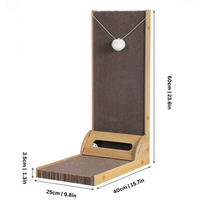 Interactive Cat Scratching Post with Durable Scratch Pad Design