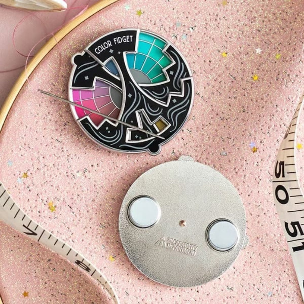 Interactive Color Theory Fidget Pin with Spinning Design