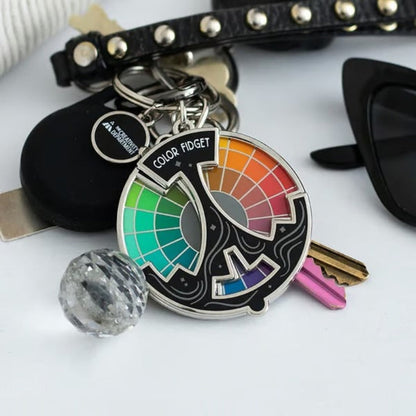Interactive Color Theory Fidget Pin with Spinning Design