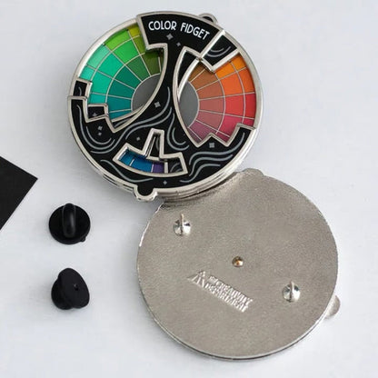 Interactive Color Theory Fidget Pin with Spinning Design