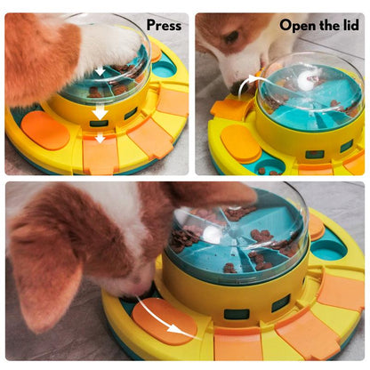 Interactive Dog Puzzle Feeder Slow Eating Training Toy