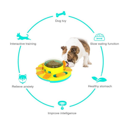 Interactive Dog Puzzle Feeder Slow Eating Training Toy