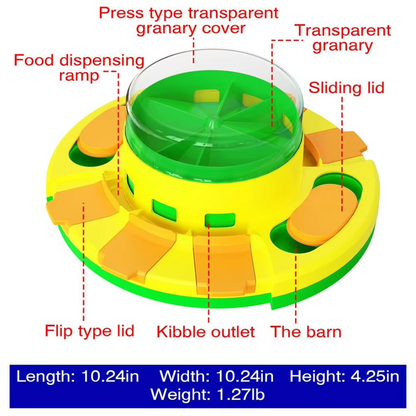 Interactive Dog Puzzle Feeder Slow Feeder Treat Dispensing Toy