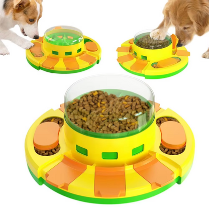 Interactive Dog Puzzle Feeder Slow Feeder Treat Dispensing Toy