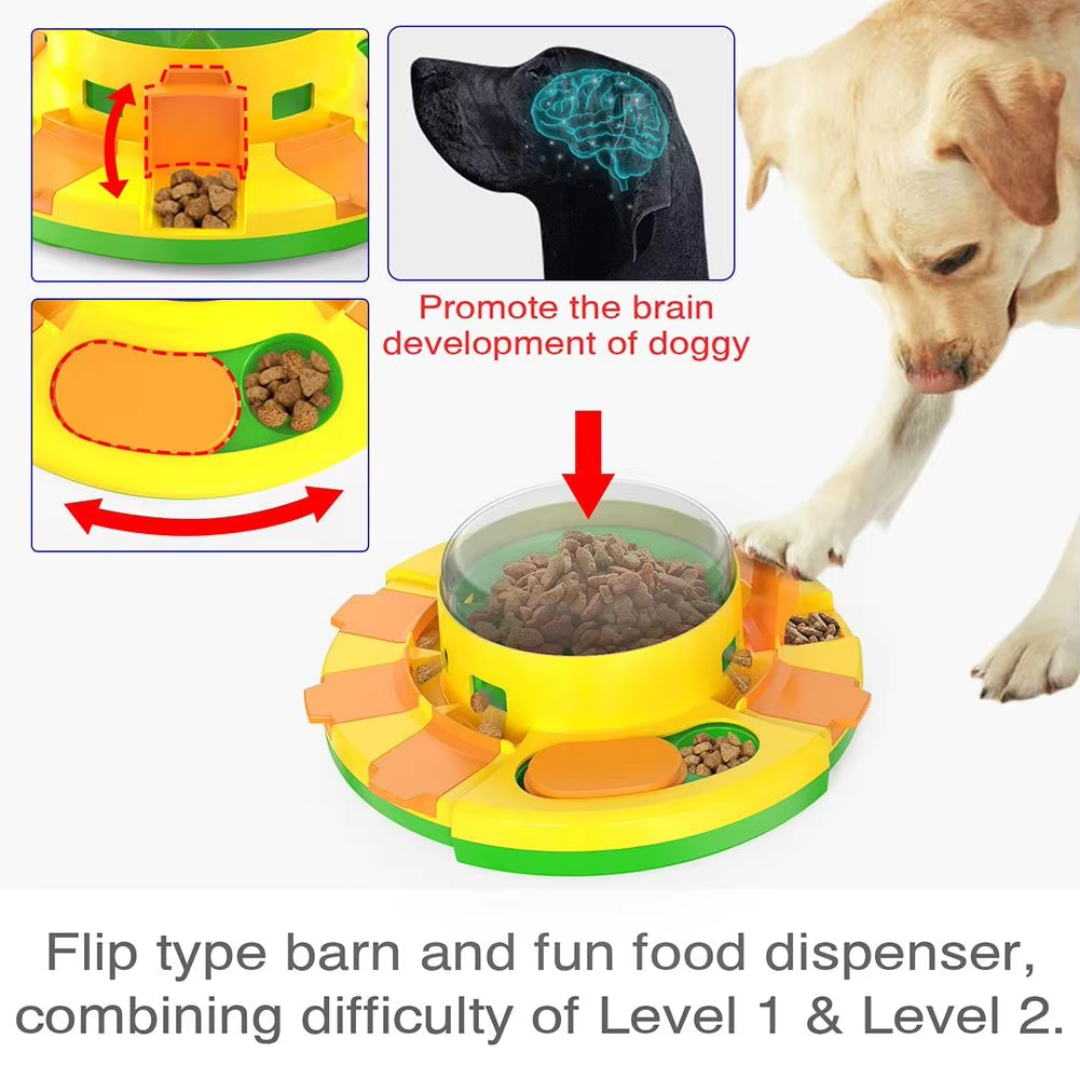 Interactive Dog Puzzle Feeder Slow Feeder Treat Dispensing Toy