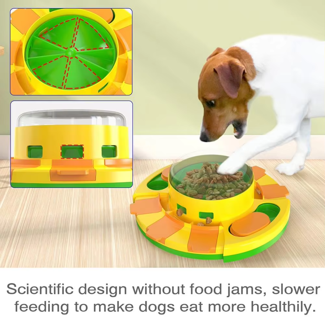 Interactive Dog Puzzle Feeder Slow Feeder Treat Dispensing Toy