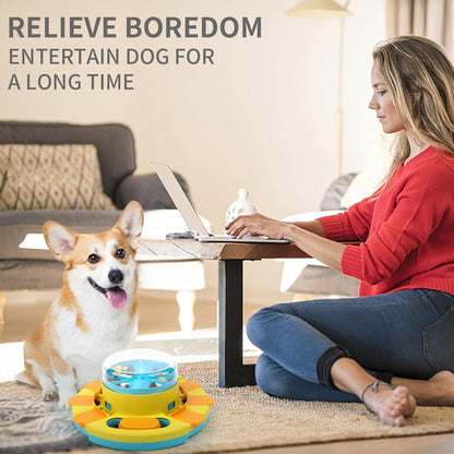 Interactive Dog Puzzle Feeder Slow Feeder Treat Dispensing Toy