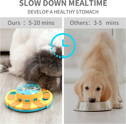 Interactive Dog Puzzle Feeder Slow Feeder Treat Dispensing Toy