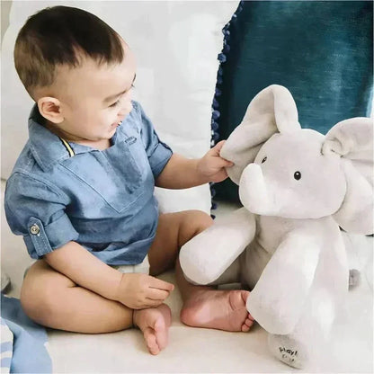 Interactive Elephant Plush Toy Peekaboo Talking Stuffed Animal