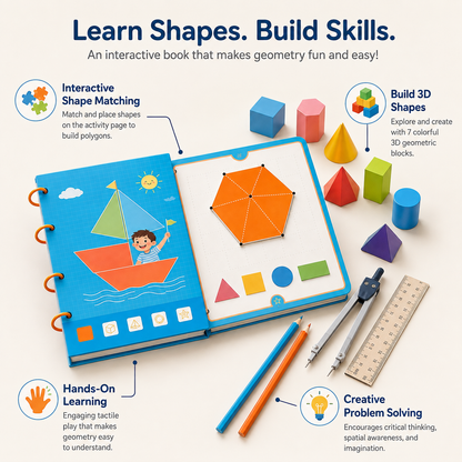 Interactive Geometry Learning Book for Kids with Shape Activities