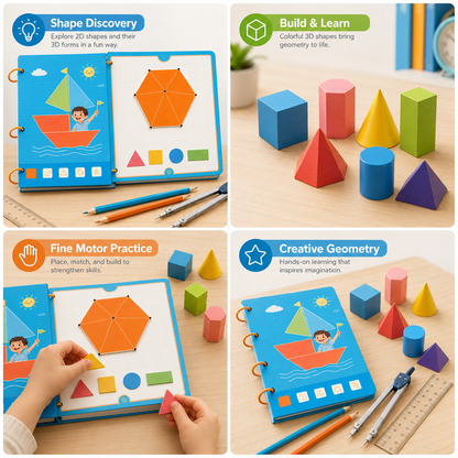 Interactive Geometry Learning Book for Kids with Shape Activities