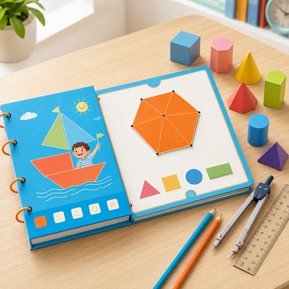 Interactive Geometry Learning Book for Kids with Shape Activities