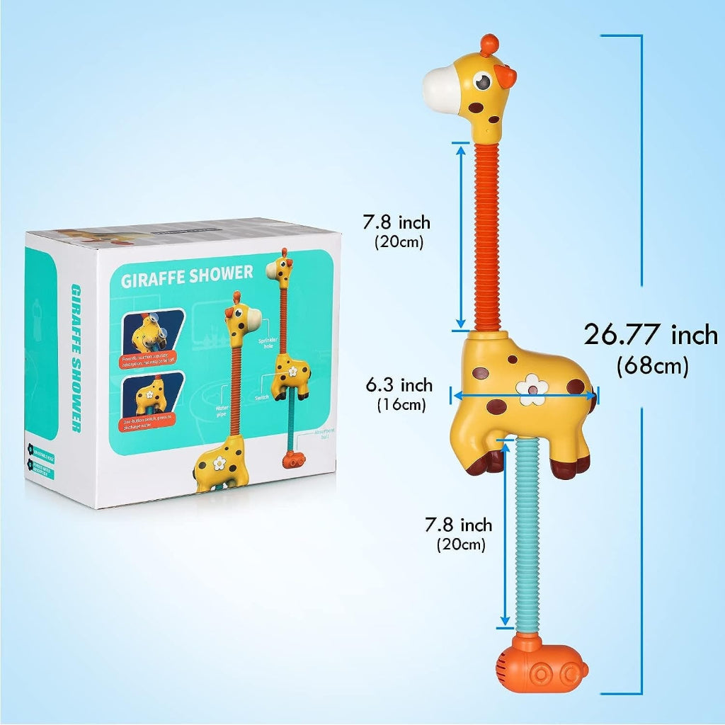 Interactief giraffen-badspeelgoed dat water spuit voor peuters en kinderen