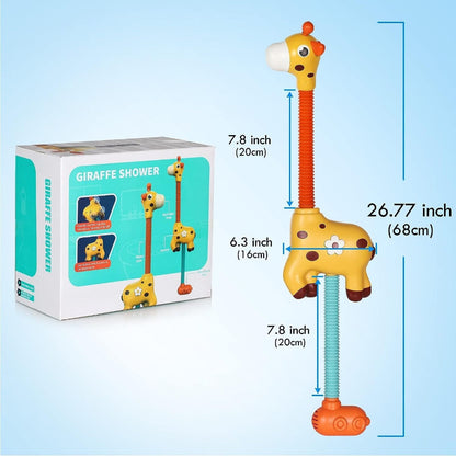 Interactief giraffen-badspeelgoed dat water spuit voor peuters en kinderen