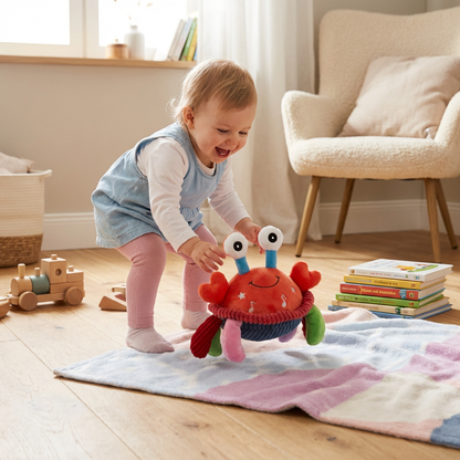 Interactive Musical Crab Toy with Crawling Movement and Sound Activity