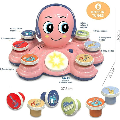 Interactive Musical Learning Toy Educational Playset for Kids with Colorful Buttons