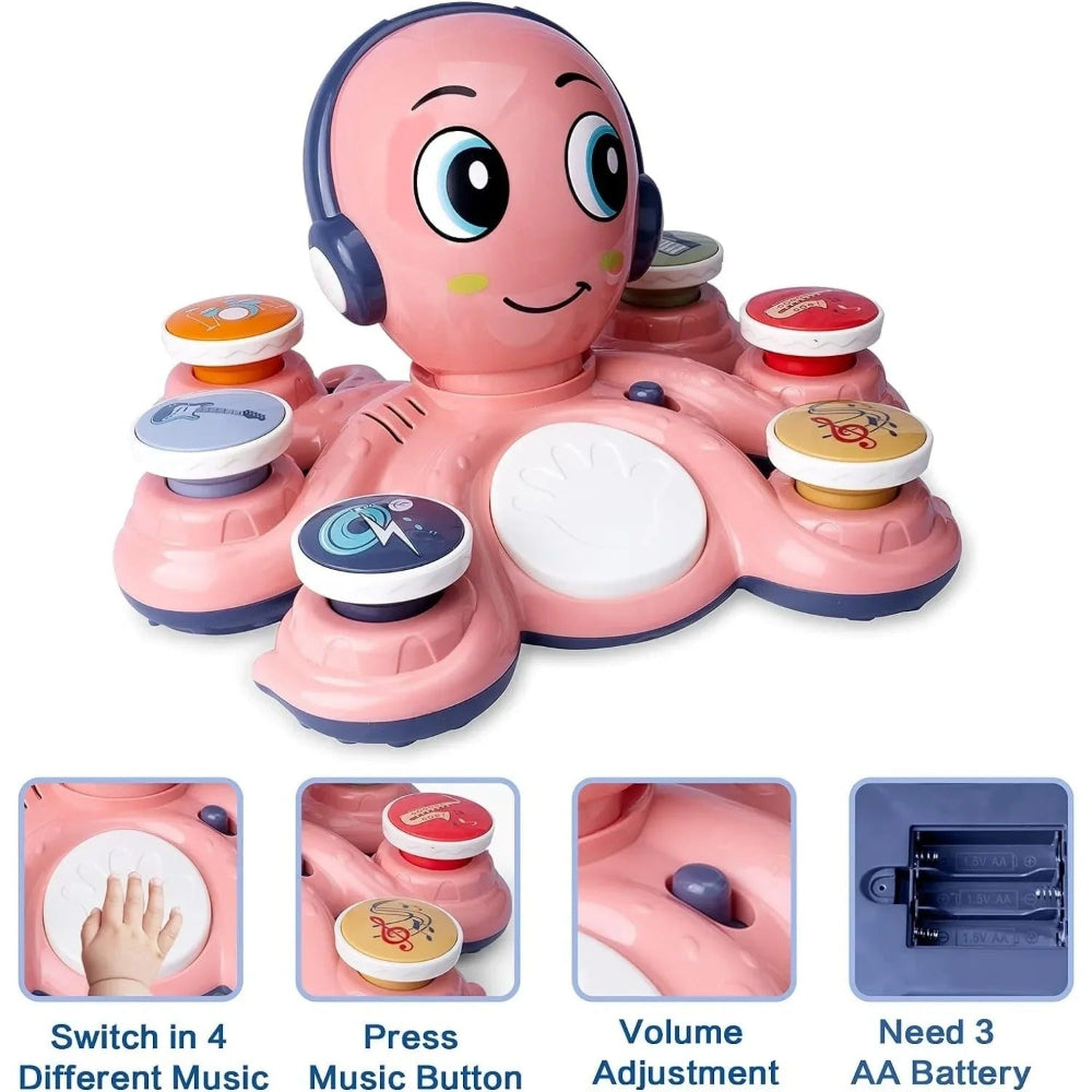 Interactive Musical Learning Toy Educational Playset for Kids with Colorful Buttons