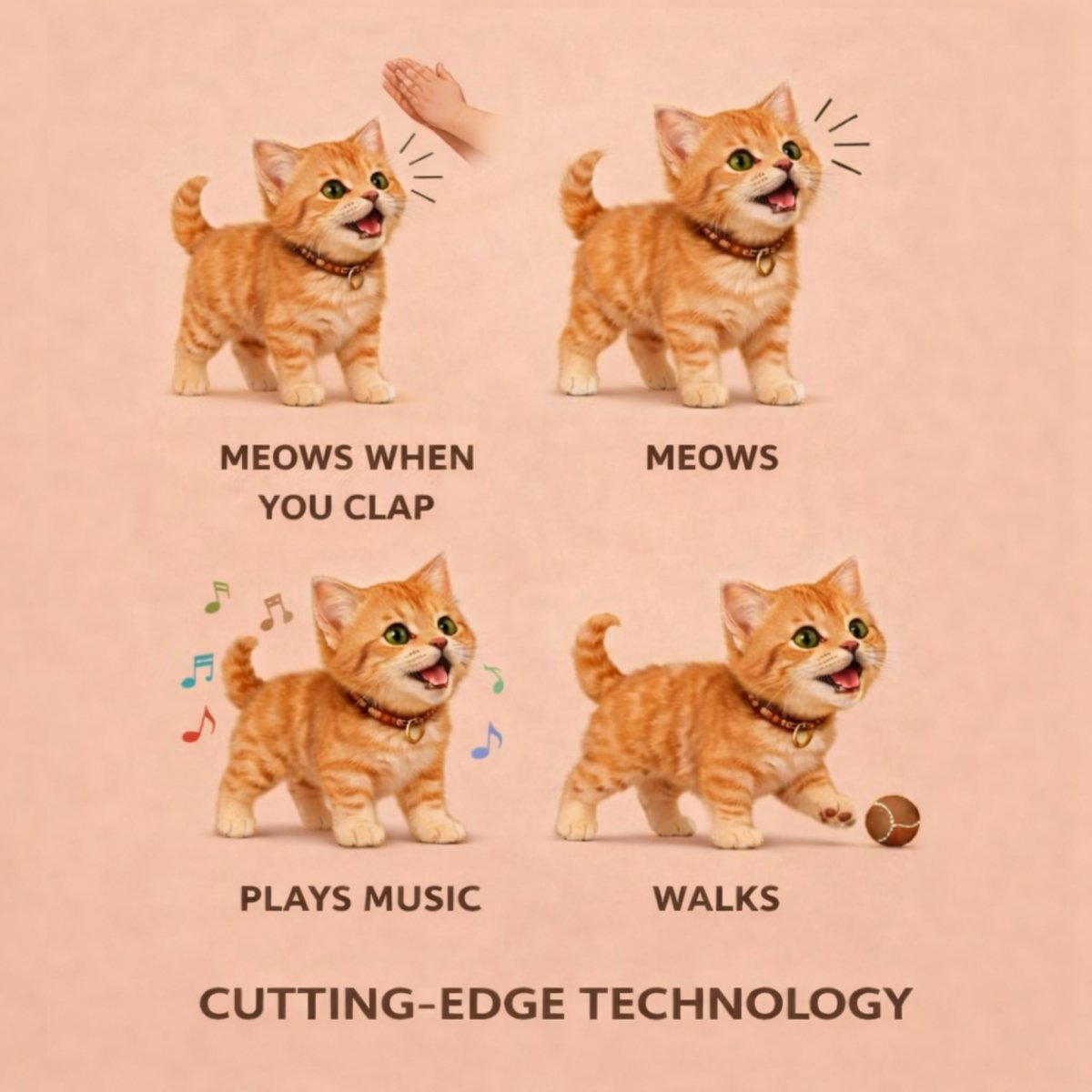 Interactive Plush Cat Toy Realistic Moving Talking Kitten Toy