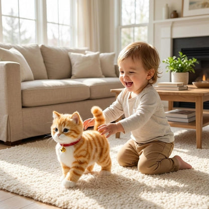 Interactive Plush Cat Toy Realistic Moving Talking Kitten Toy
