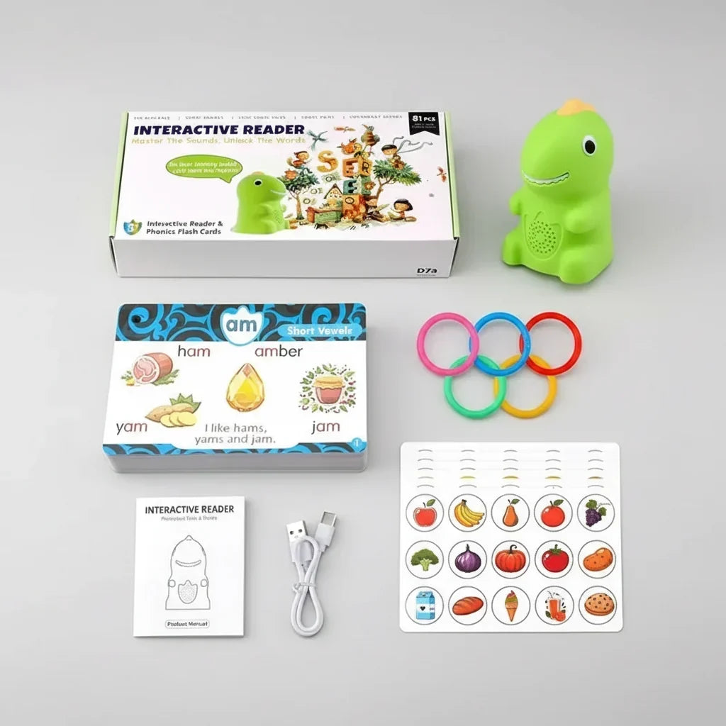 Interactieve leespen met flitskaarten voor kinderen, hulpmiddel voor leren met stem