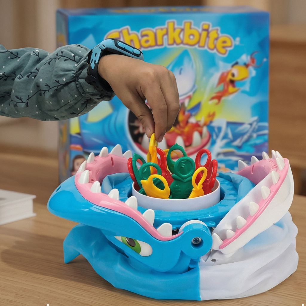 Interactive Shark Fishing Board Game Toy for Family Game Night Kids Play