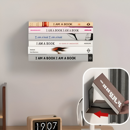 Invisible Floating Book Shelf Wall Mounted Space Saving Metal Book Organizer Rack