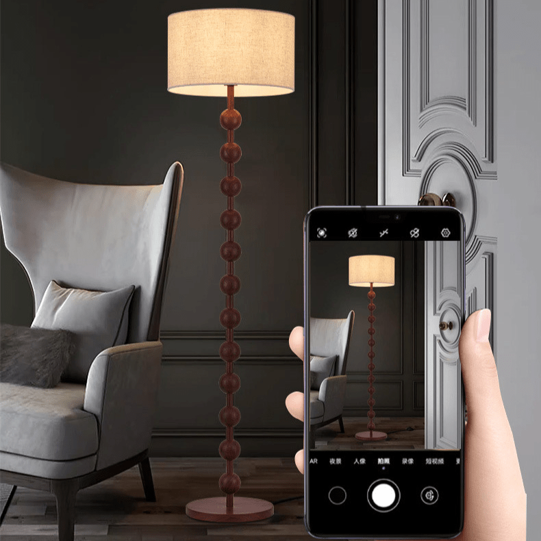Japandi Wooden Floor Lamp Minimalist Nordic Standing Light