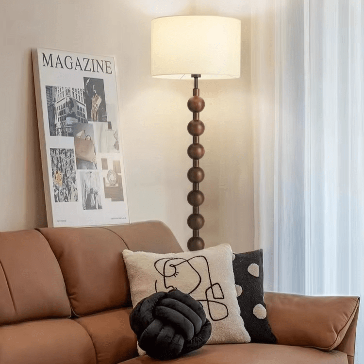 Japandi Wooden Floor Lamp Minimalist Nordic Standing Light