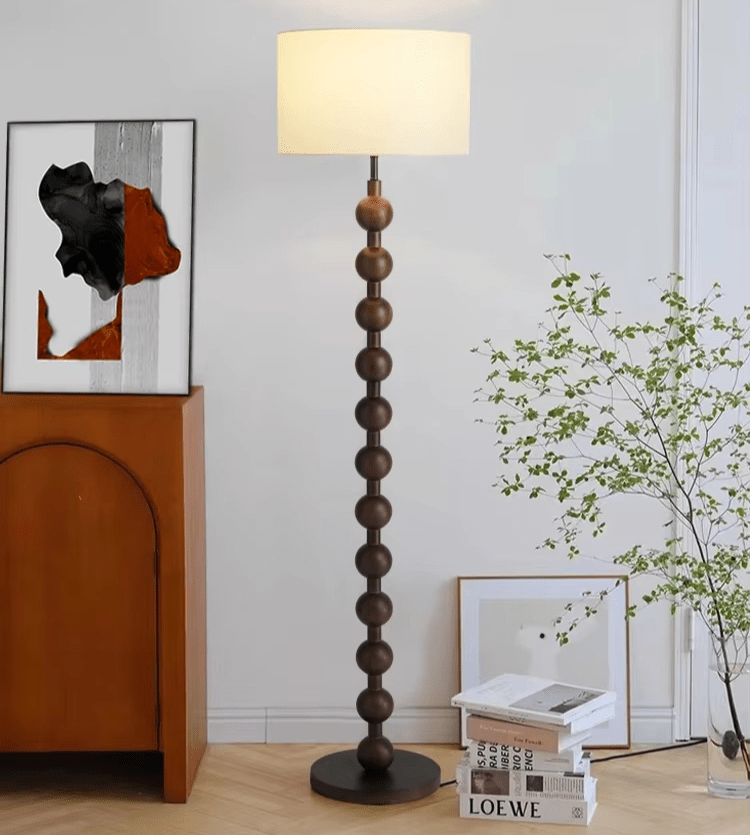 Japandi Wooden Floor Lamp Minimalist Nordic Standing Light