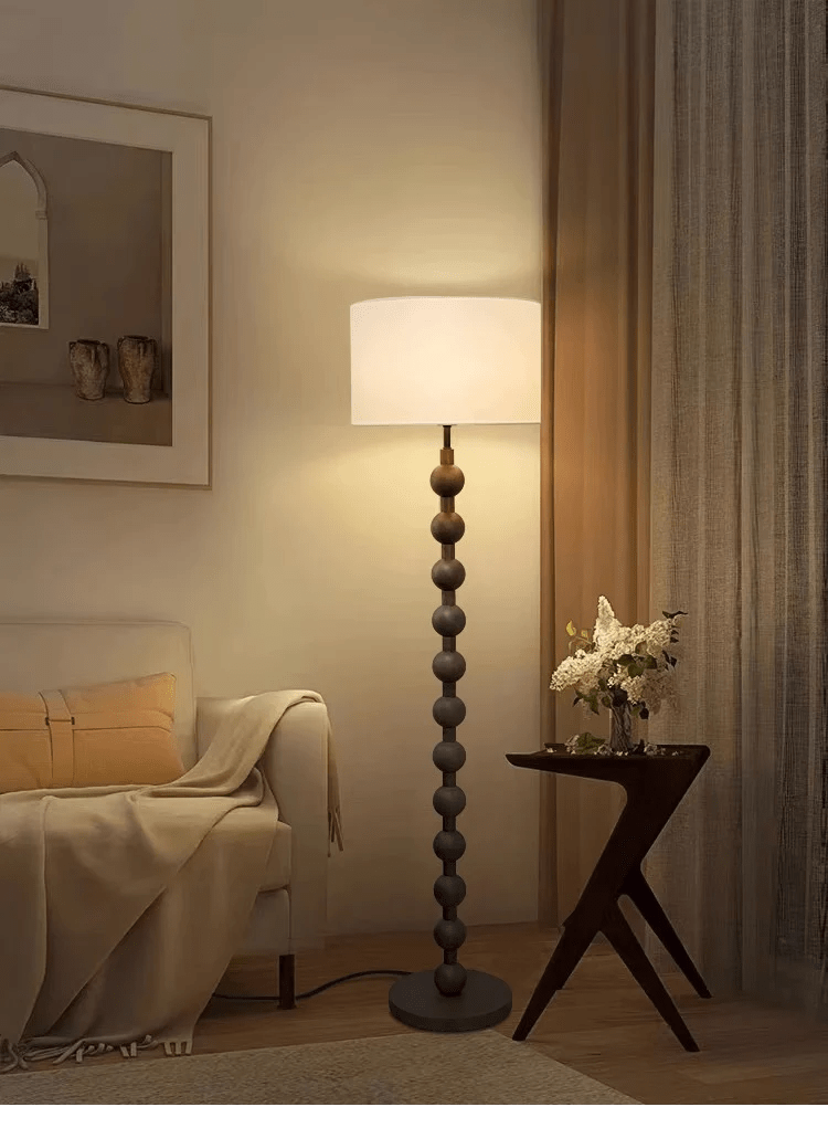 Japandi Wooden Floor Lamp Minimalist Nordic Standing Light