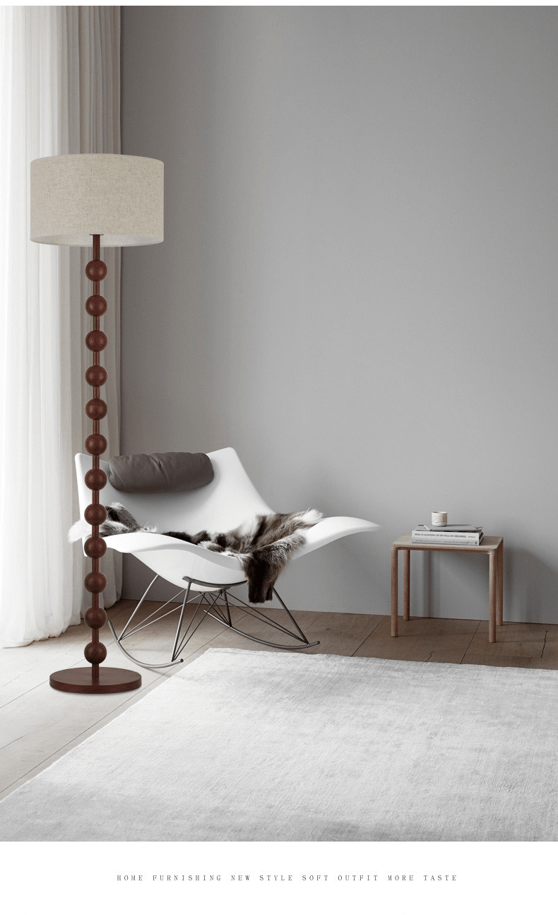 Japandi Wooden Floor Lamp Minimalist Nordic Standing Light