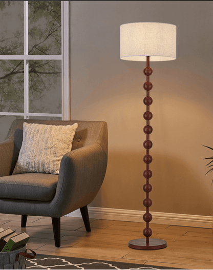 Japandi Wooden Floor Lamp Minimalist Nordic Standing Light