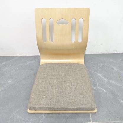 Japanese Floor Chair Tatami Cushion Seat Wooden Frame Low Seating Chair