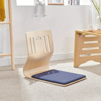 Japanese Floor Chair Tatami Cushion Seat Wooden Frame Low Seating Chair