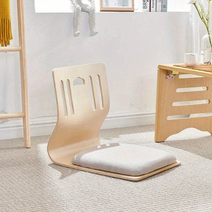Japanese Floor Chair Tatami Cushion Seat Wooden Frame Low Seating Chair