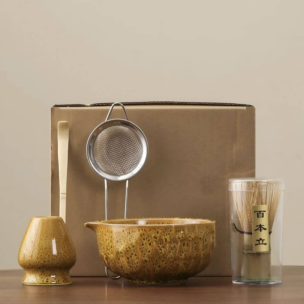 Japanese Matcha Tea Ceremony Set Ceramic Bamboo Accessories Kit