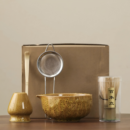 Japanese Matcha Tea Ceremony Set Ceramic Bamboo Accessories Kit